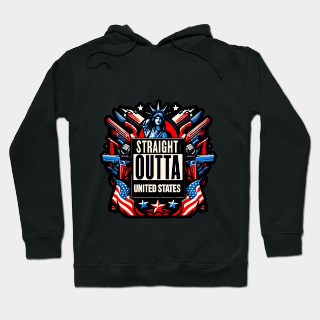 Straight Outta United States Hoodie by Straight Outta Styles